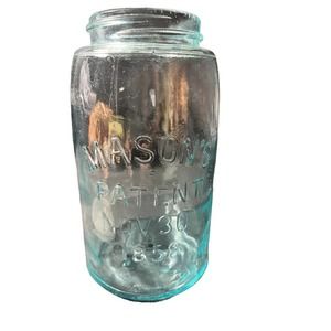 Aqua  Mason’s 5 Patent Nov 30th 1858 With Original Top